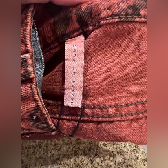 One Teaspoon Bonitas High Waist Denim Shorts Python Snake Print Size 26 AU/ 4 US - Picture 14 of 14